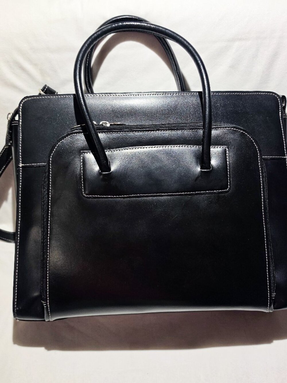 McKlein W Series Lake Forest 15" Leather Unisex Laptop Briefcase Purse Luxury
